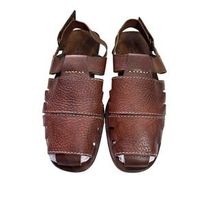 Tommy Bahama Mens Leather Fisherman Sandals Made in Italy Vintage Y2K